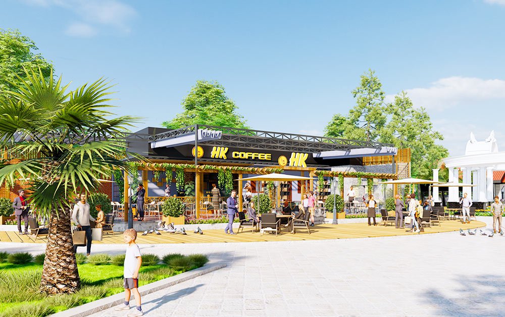 Quán cà phê phục vụ cư dân dự án Tân Hiệp City