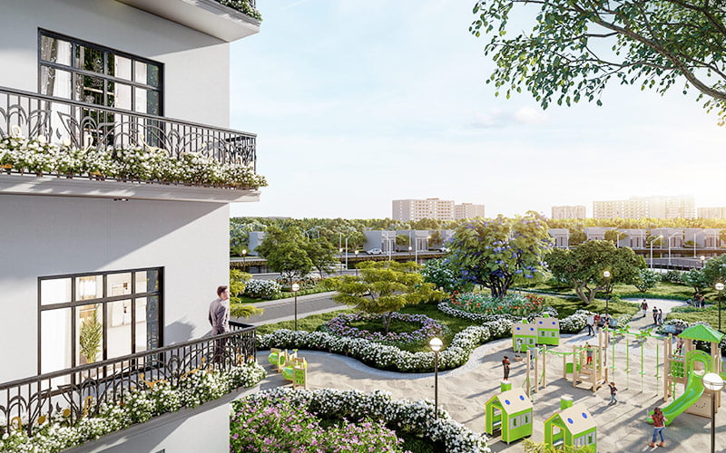 Không gian sống xanh yên bình tại dự án khu dân cư ven sông Vàm Thuật